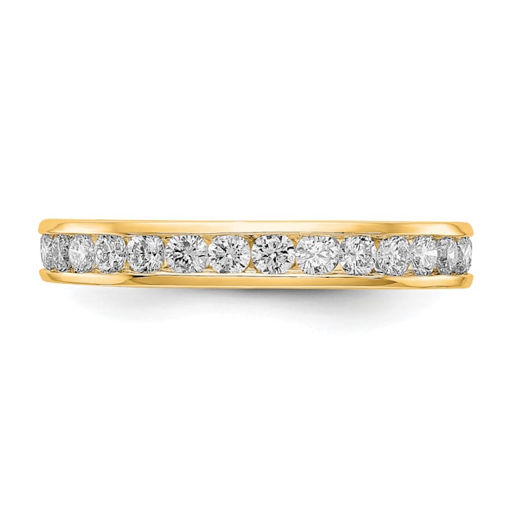 14K Yellow Gold Lab Grown Diamond Polished 1 ct. Channel Set Eternity Band