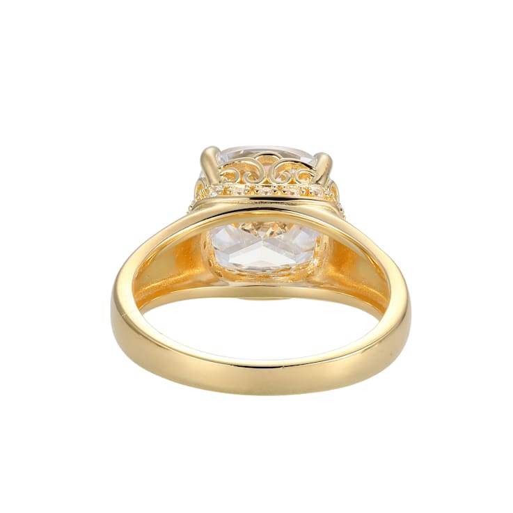 White Cubic Zirconia 18k Yellow Gold Over Sterling Silver April
Birthstone Ring 6.71ctw