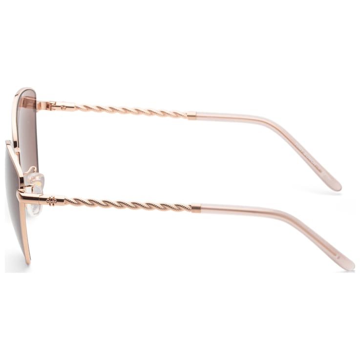 River Rose Gold Rimless Aviator Sunglasses