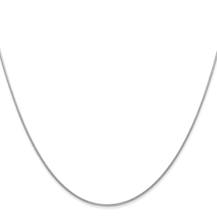 14k White Gold 0.80mm Round Snake Chain 16 Inches VG321E