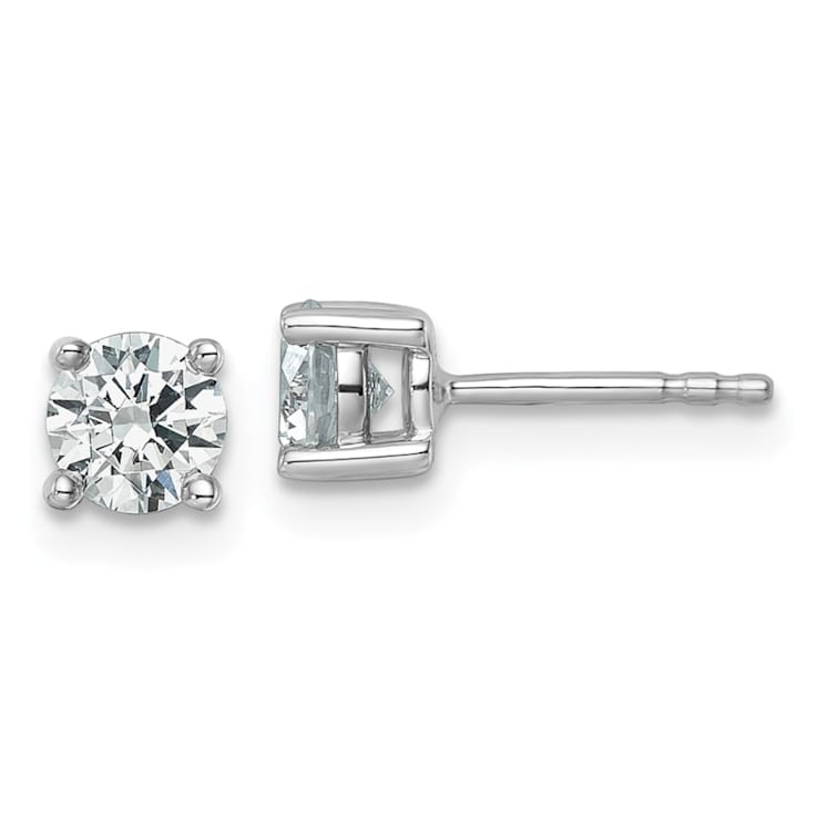 14K White Gold Lab Grown Diamond 1 1/4ctw VS/SI GH 4 Prong Earrings