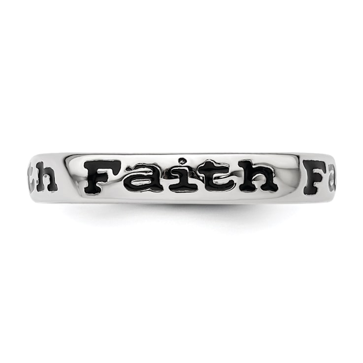 Sterling Silver Stackable Expressions Expressions Polished Enameled
Faith Ring