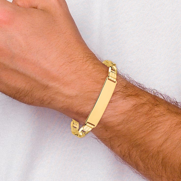 14k Yellow Gold Mariner Link ID Bracelet