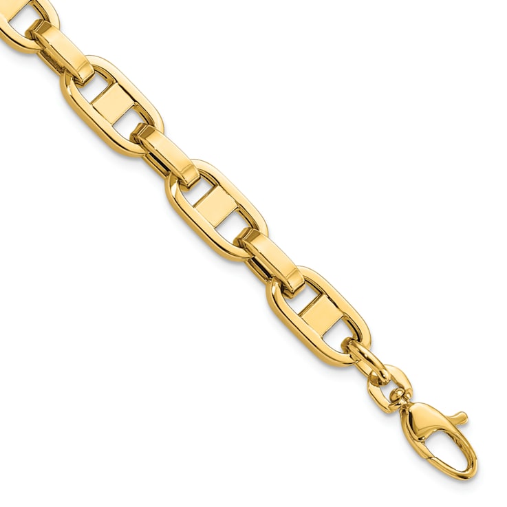 14K Yellow Gold Fancy 8.75-inch Link Bracelet