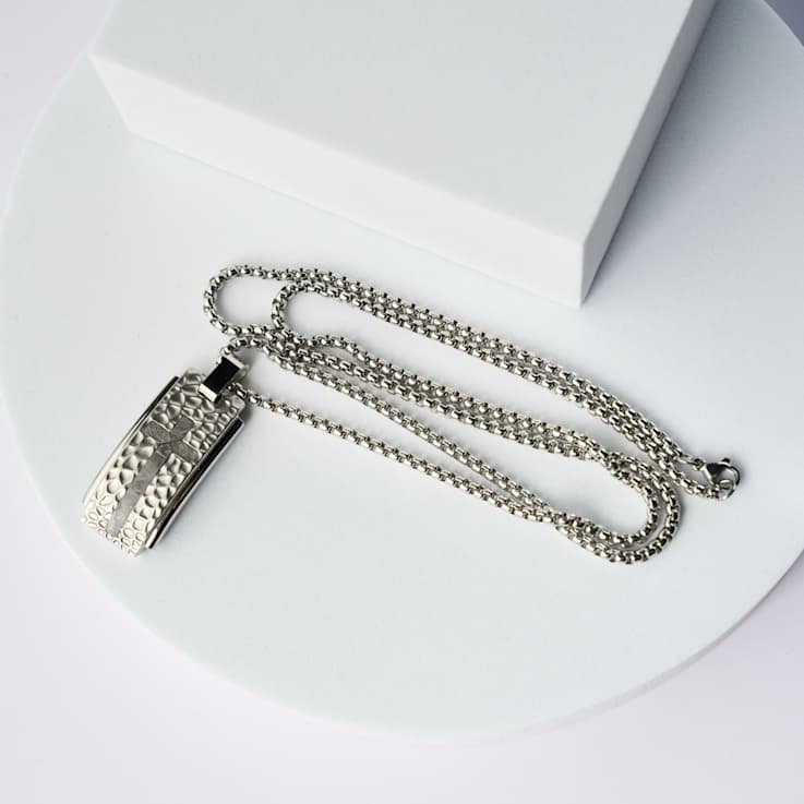 Marcel Dog Tag Argent Meteorite