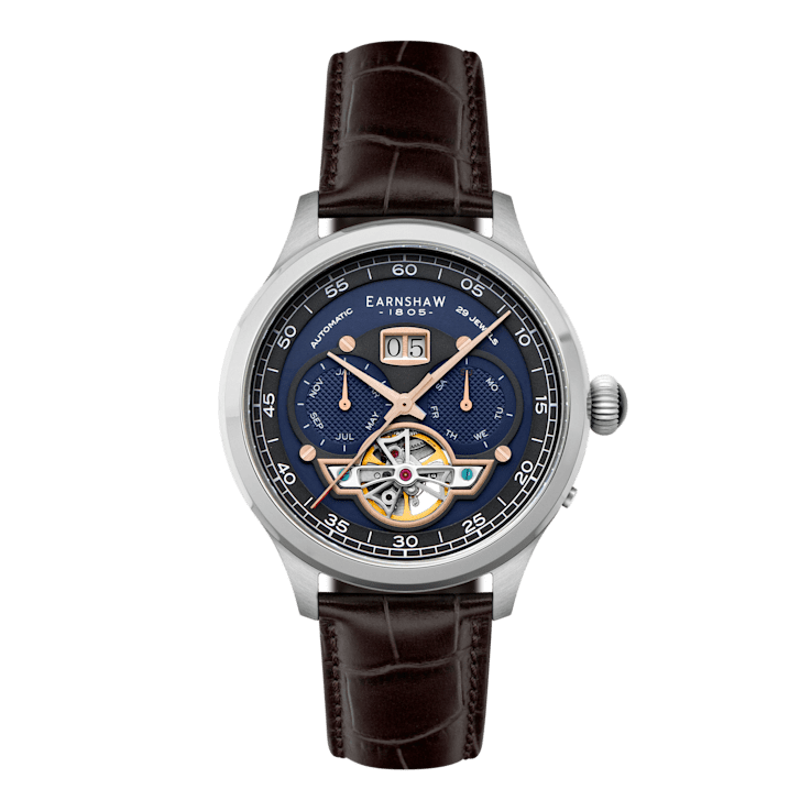 Thomas Earnshaw Baron Grand Date Calendar Open Heart Automatic