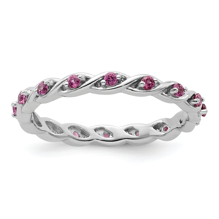 Sterling Silver Stackable Expressions Rhodolite Ring 0.35ctw