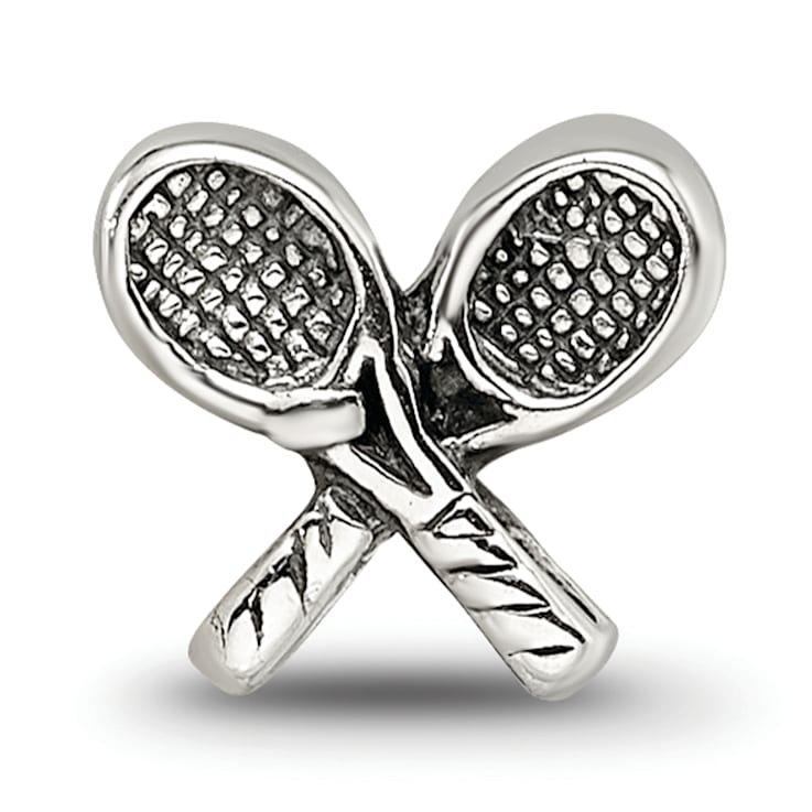 Sterling Silver Tennis Racquets Bead