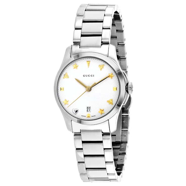 Gucci Women's G-Timeless White Dial, Stainless Steel Watch
