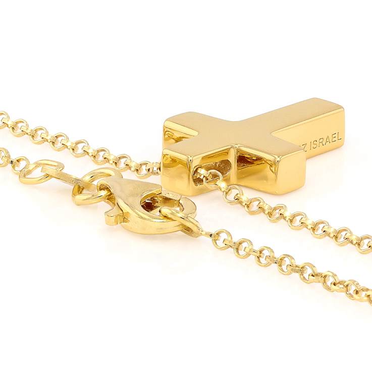 Cross Ring And Pendant Set In 14K Gold Over Sterling Silver