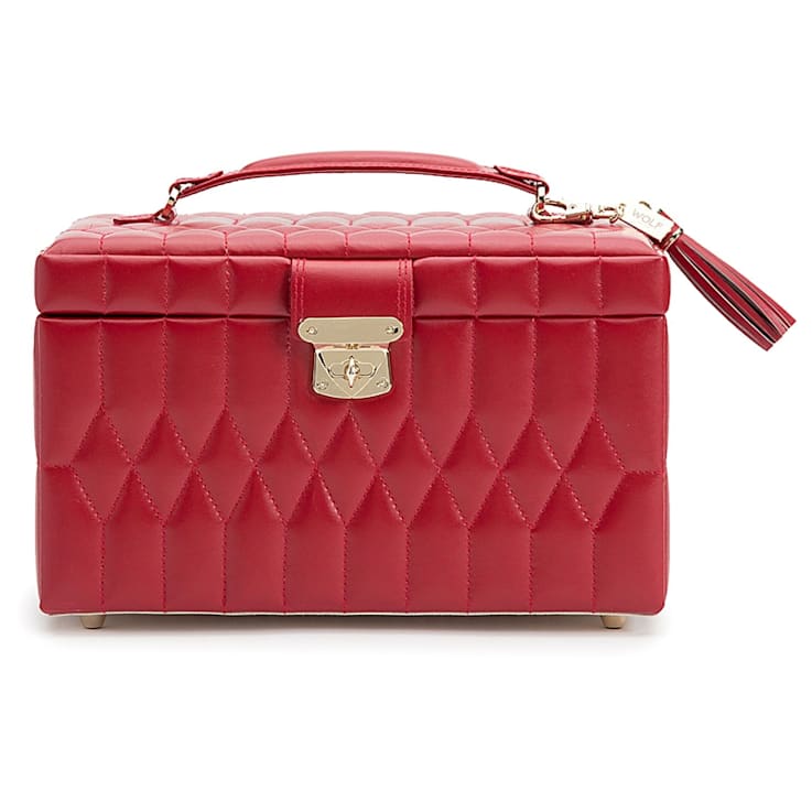 Caroline Medium Jewelry Box Red By Wolf