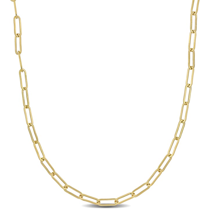 3.3MM Paperclip Chain Necklace in 14K Yellow Gold