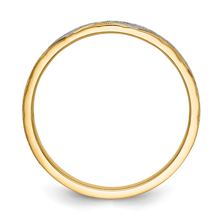 14K Yellow Gold AA Quality Mens Wedding Band