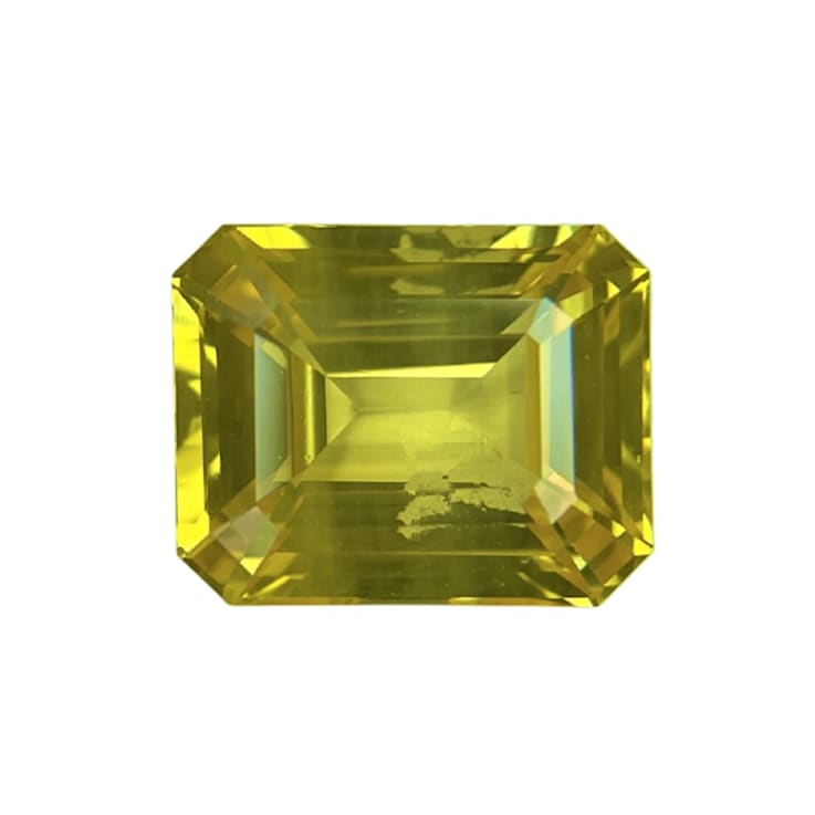 Yellow Sapphire9.6x7.7mm Emerald Cut 4.01ct