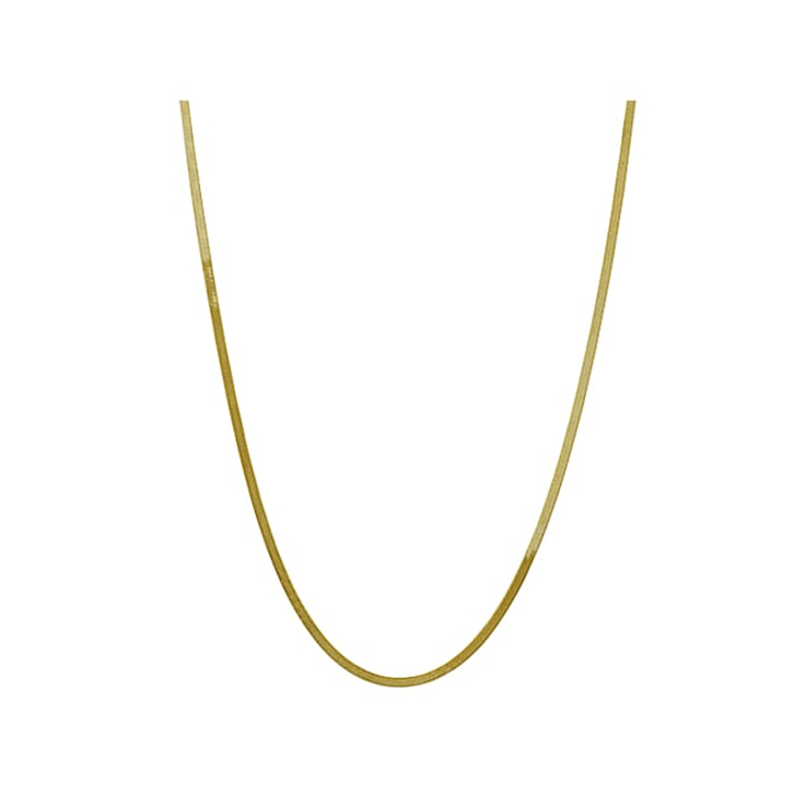 10k Yellow Gold 3mm Silky Herringbone Chain 16 inches