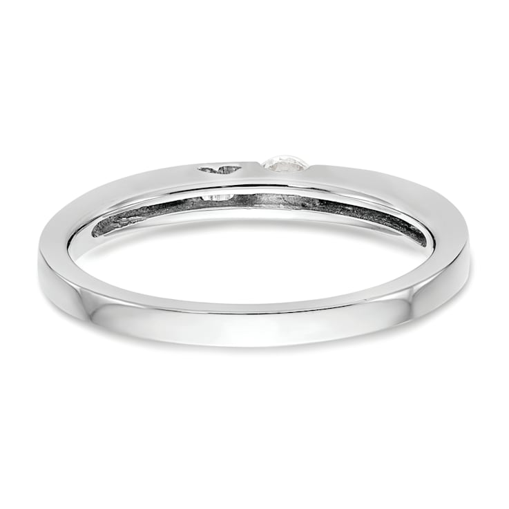 Rhodium Over 14K White Gold First Promise Diamond Promise/Engagement
Ring 0.10ctw