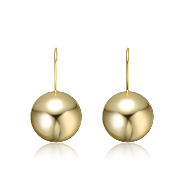 Graduated Ball Drop Earrings In 14K Gold Over Brass