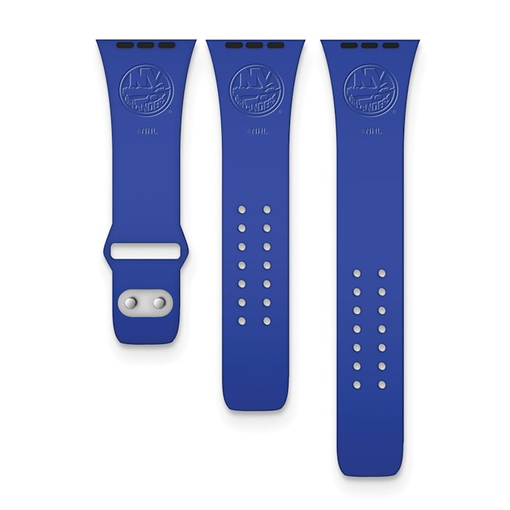 Gametime New York Islanders Debossed Silicone Apple Watch Band (42/44mm
M/L). Watch not included.