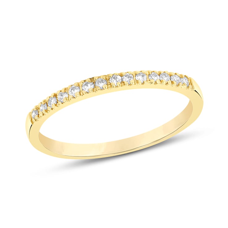 0.45ctw Diamond Stackable Band Ring Set of 3 in 14k Tri Color Gold