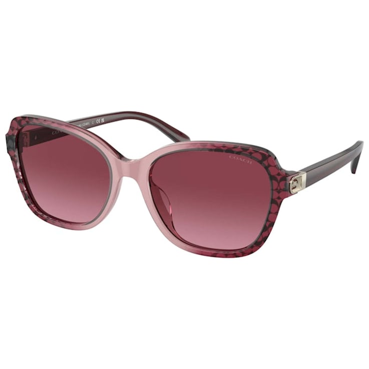 Coach Women s 56mm Red Gradient Signature C Sunglasses