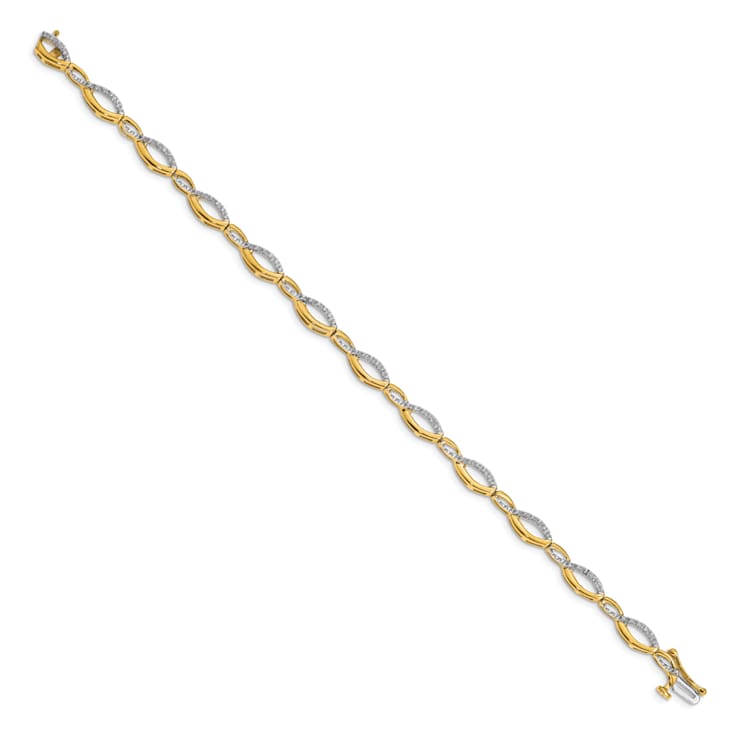 14k Yellow Gold and 14k White Gold with Rhodium over 14k Yellow Gold
Diamond Bracelet