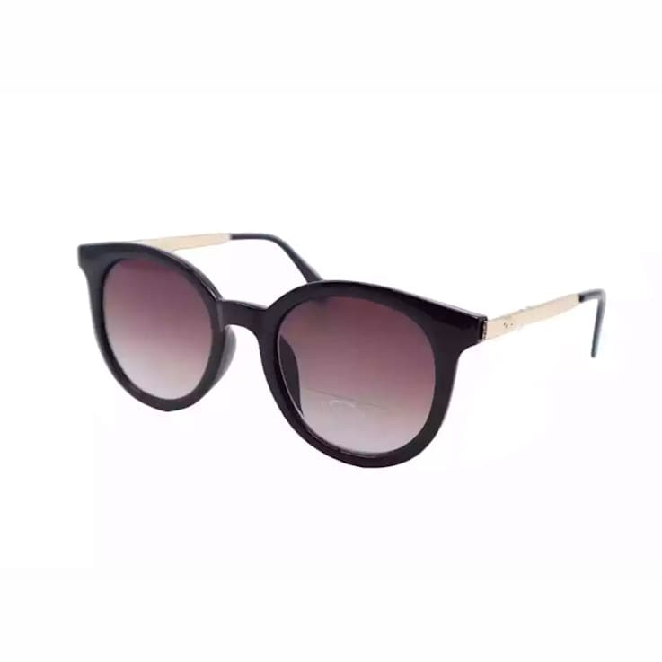 OSCAR by Oscar de la Renta Shiny Black Round Frame / Brown Gradient
Lenses Sunglasses
