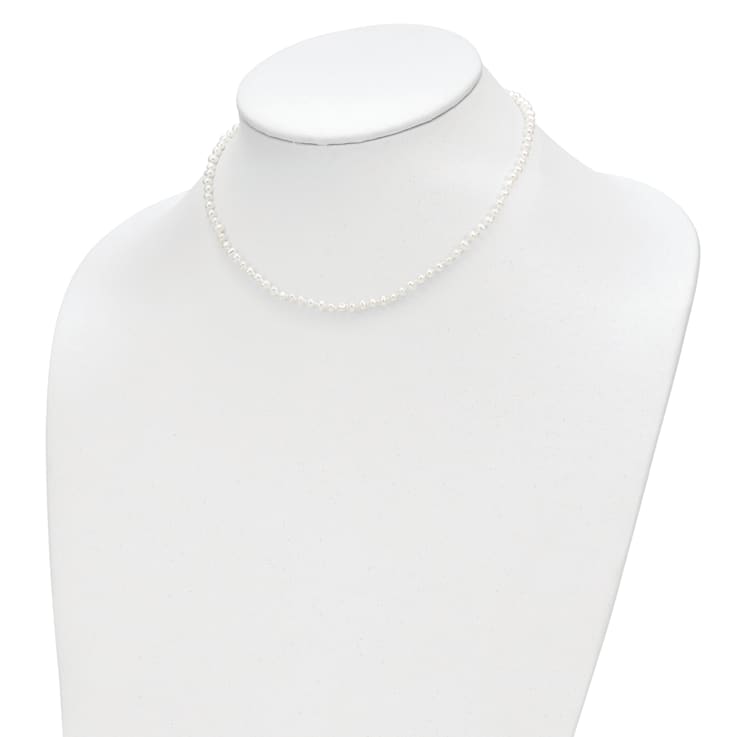 14K Yellow Gold 3-4mm Freshwater Cultured Pearl 14 Inch Necklace, 5 Inch
Bracelet and Earring Set