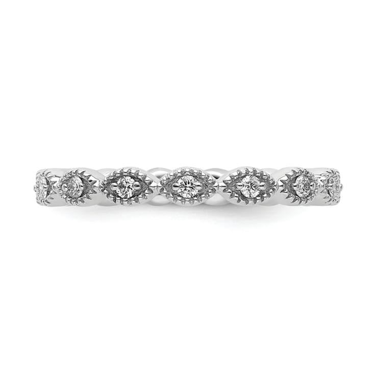 Sterling Silver Stackable Expressions Diamond Ring 0.195ctw