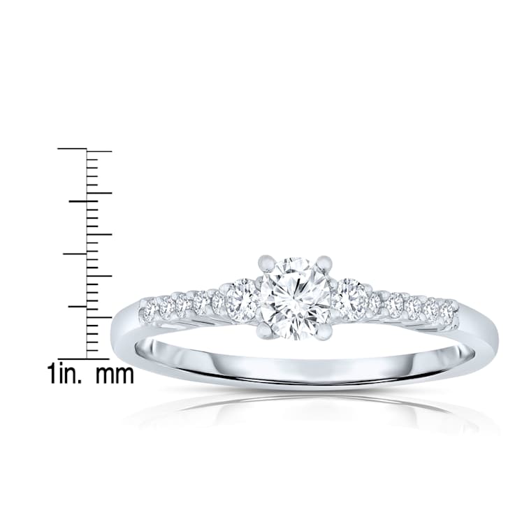 CZ Solitaire Ring In Sterling Silver
