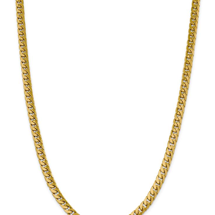 14k Yellow Gold 6.25mm Solid Miami Cuban Link Chain