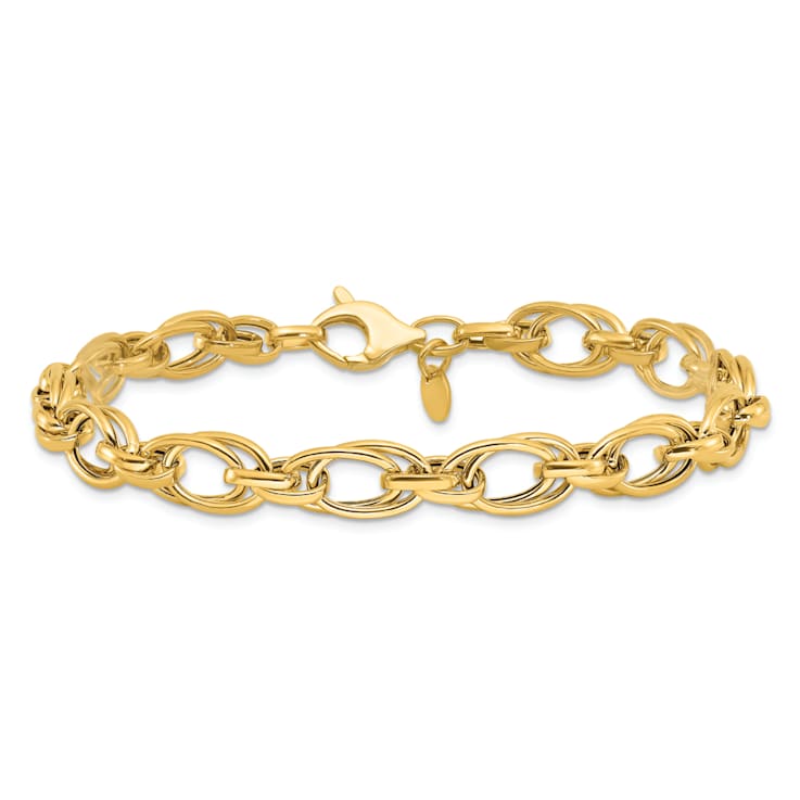 14K Yellow Gold Polished Fancy Bracelet