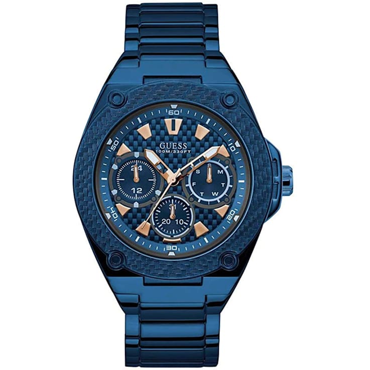 Guess Men's Classic Blue Stainless Steel Watch
