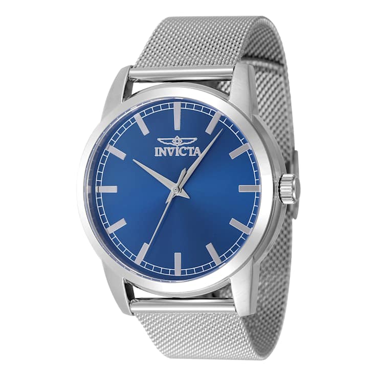 Invicta Celestial 43mm Blue Dial Stainless Steel Band Quartz Watch