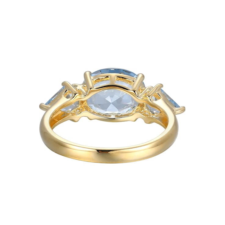 Lab Created Blue Spinel 18k Yellow Gold Over Sterling Silver March
Birthstone Ring 2.39ctw
