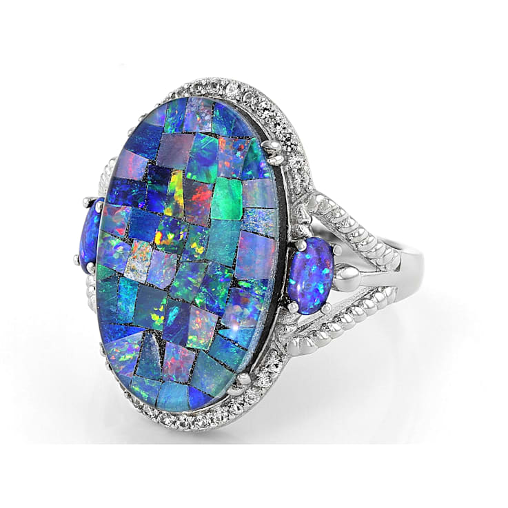 Mosaic outlet opal ring