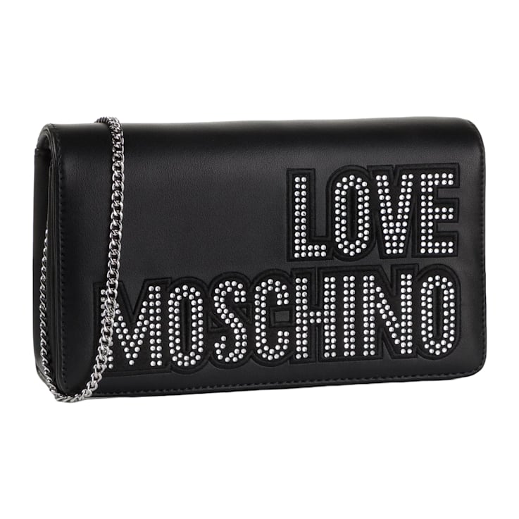 Moschino "Love Moschino" Black Handbag with Rhinestone Detail