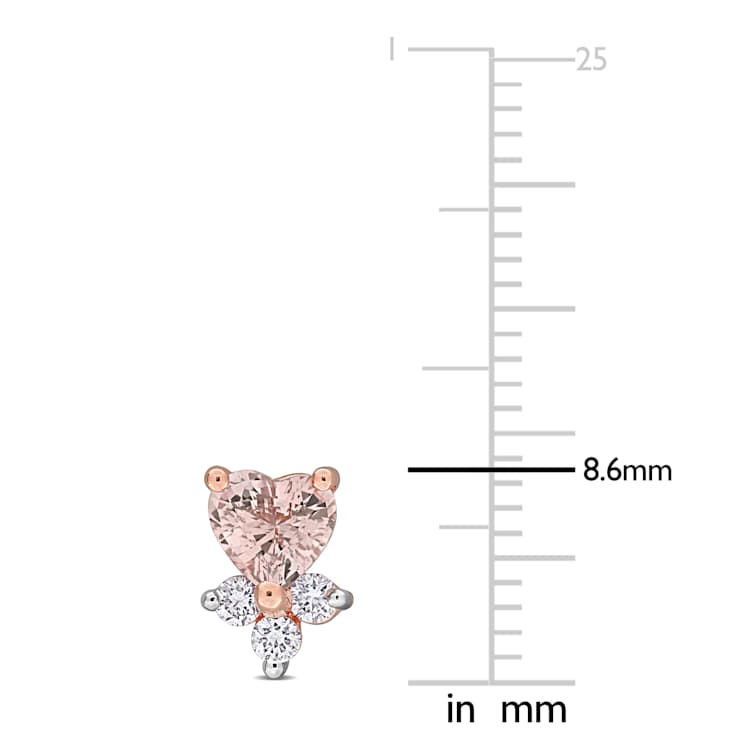 Light Pink Sapphire 14K Pink Gold Earrings 1.29ctw