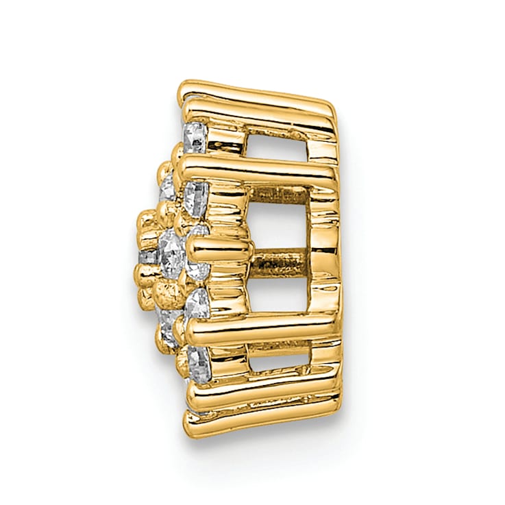 14K Yellow Gold Lab Grown Diamond SI1/SI2, G H I, Cluster Chain Slide
Pendant 0.28ctw