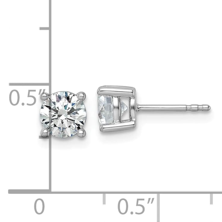 14K White Gold Lab Grown Diamond 1 3/8ctw VS/SI GH 4 Prong Earrings