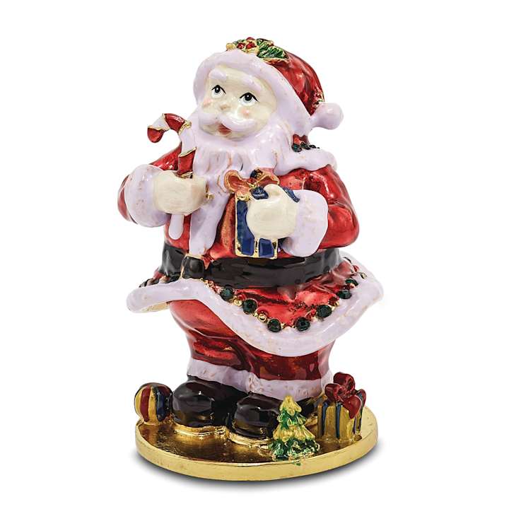 CHRISTMAS CALLER Santa Claus Trinket Box