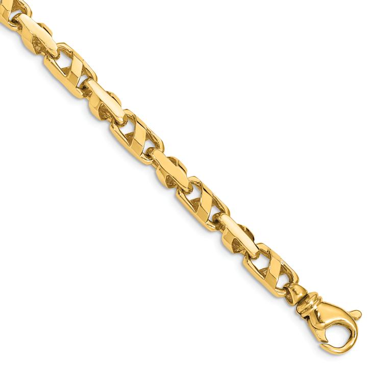 14k Yellow Gold 5.5mm Fancy Link Bracelet