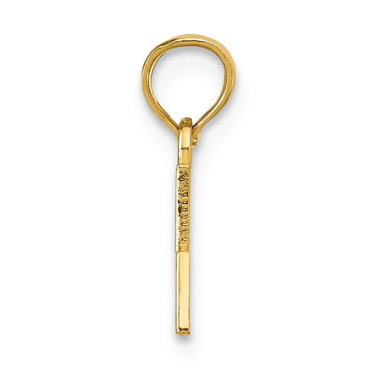 14k Yellow Gold Polished Textured Number 1 MOM Pendant