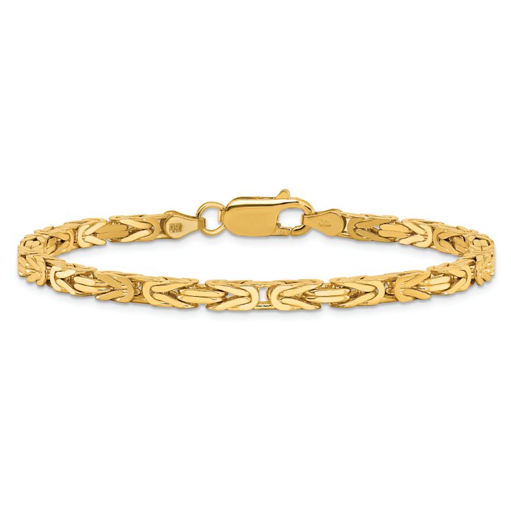 10k Yellow Gold 3.25mm Byzantine Link Bracelet