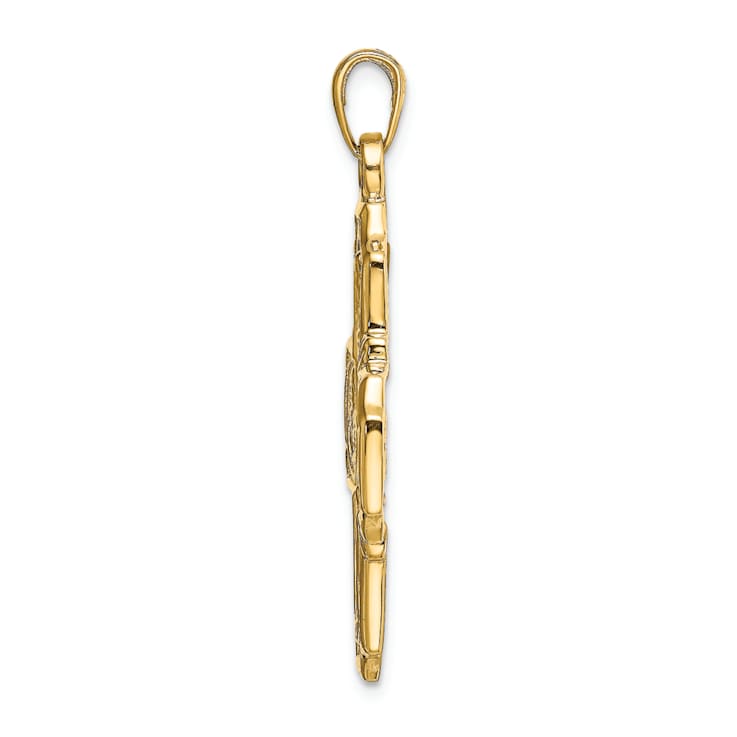14K Yellow Gold Four-Way Medal Pendant