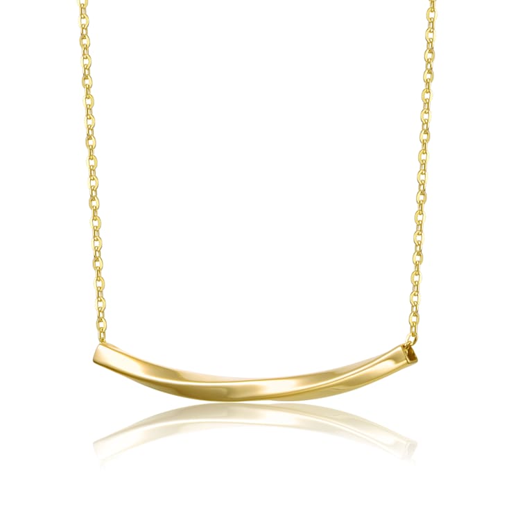 Sleek Bar Necklace In 14K Gold Over Sterling Silver