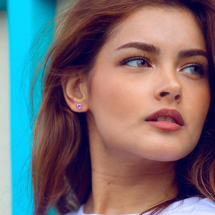 Amethyst 14K White Gold Earrings 0.80ctw