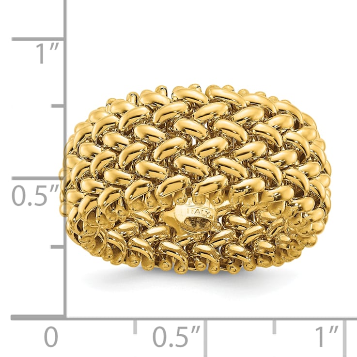14K Yellow Gold Mesh Ring