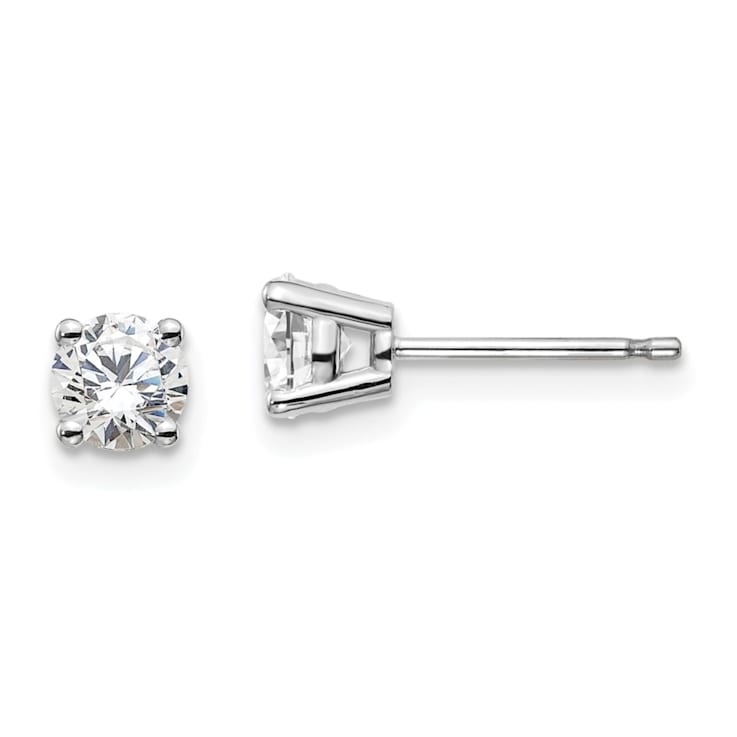 14K White Gold Lab Grown Diamond 2/3ctw VS/SI GH 4 Prong Earrings