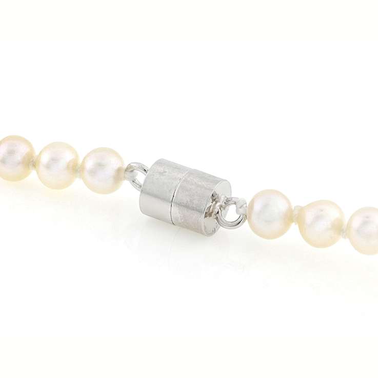 Freshwater Pearl Strand Necklace In Sterling Silver