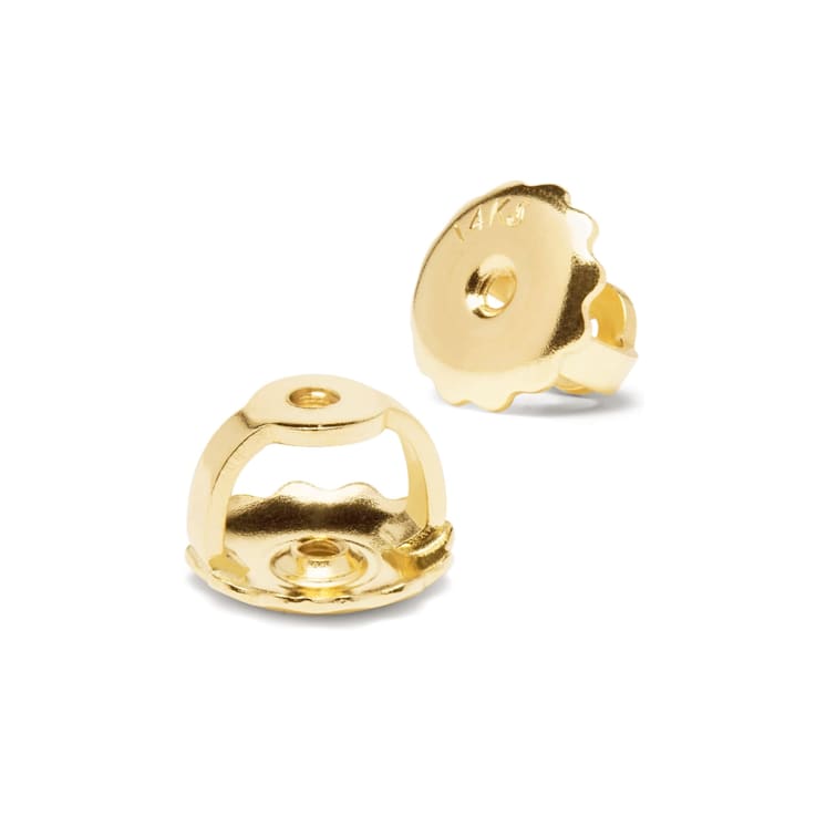 White Cubic Zirconia 14k Yellow Gold Studs With Velvet Gift Box 4.00ctw